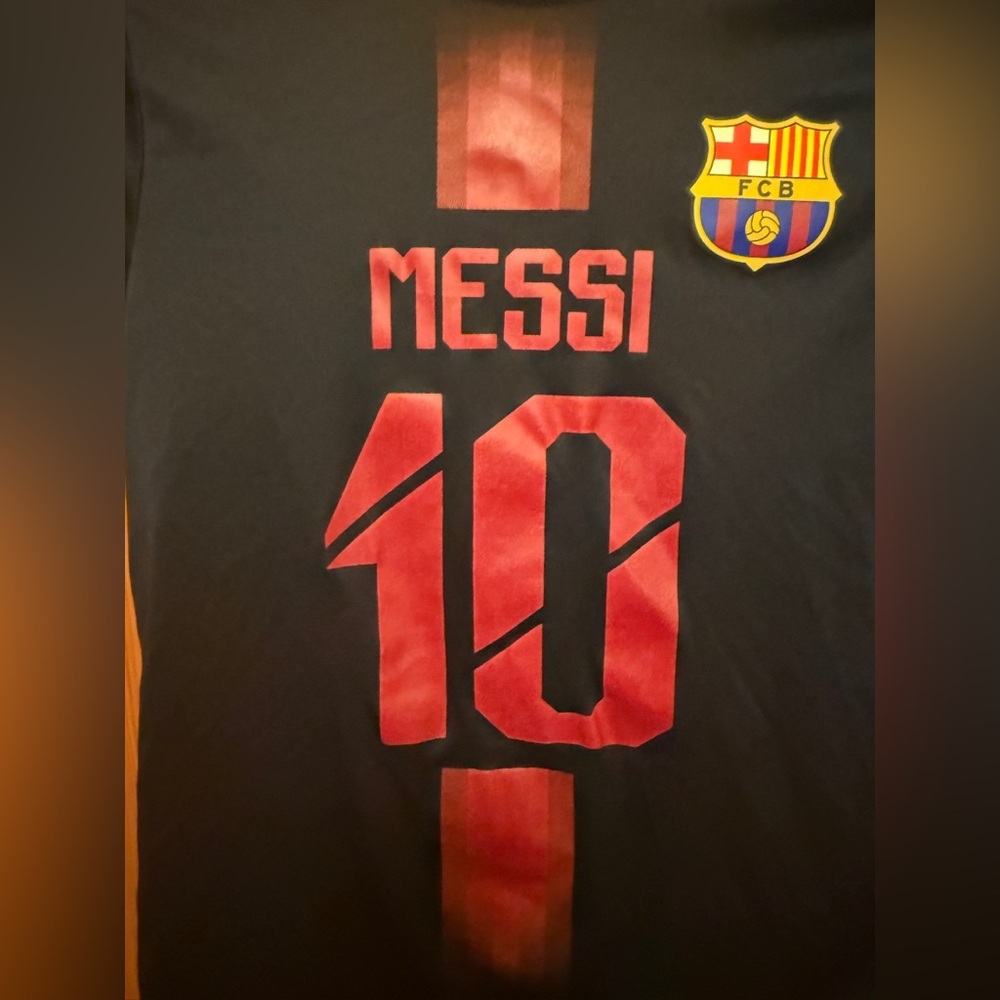 Kids Navy Blue Messi Jersey - Picture 4 of 8
